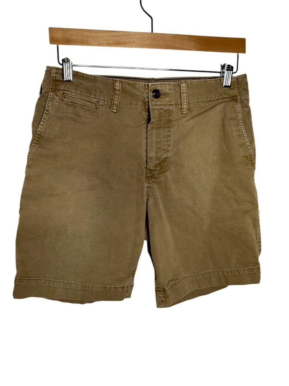 American Eagle Mens 30 Khaki Chino Shorts Next Level Flex Preppy Classic Casual